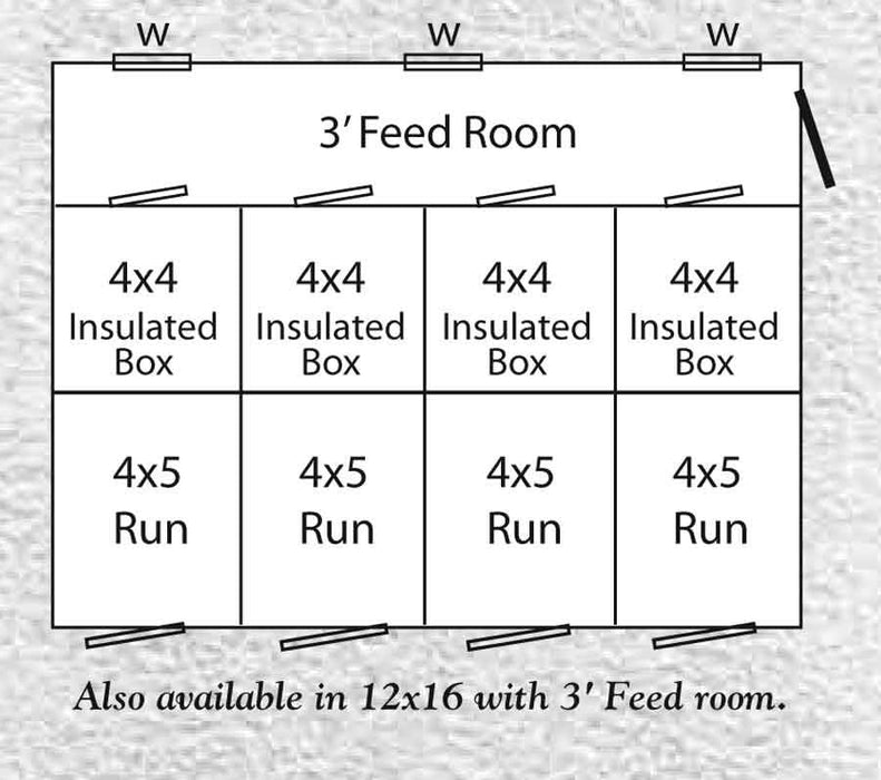 Fully Assembled 10 x 16 Amish Built Commercial 4 Run Dog Kennel - The Dog Kennel Collection - Pet Houses Direct