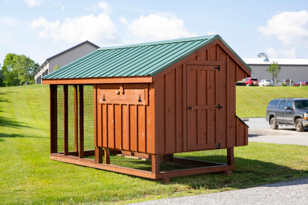 Amish Built 6×12 Combination Quaker Chicken Coop – Lt Gray/Black (Copy)