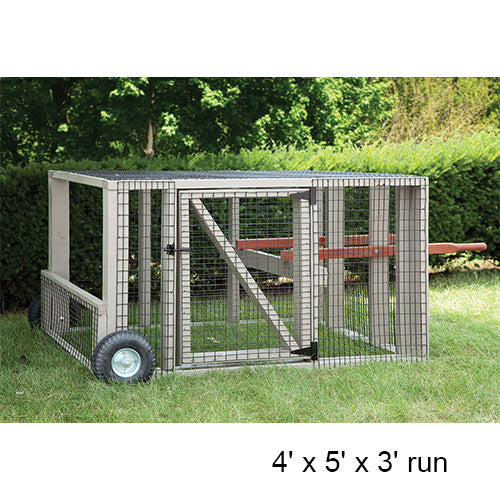 Amish Built 4W x 6L Quaker Chicken Coop with Run and Wheel Kit